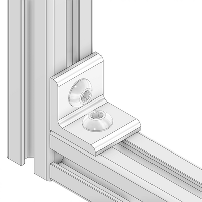 40-513-1SS MODULAR SOLUTIONS ANGLE BRACKET 30MM TALL X 30MM WIDE WITH STAINLESS STEEL HARDWARE